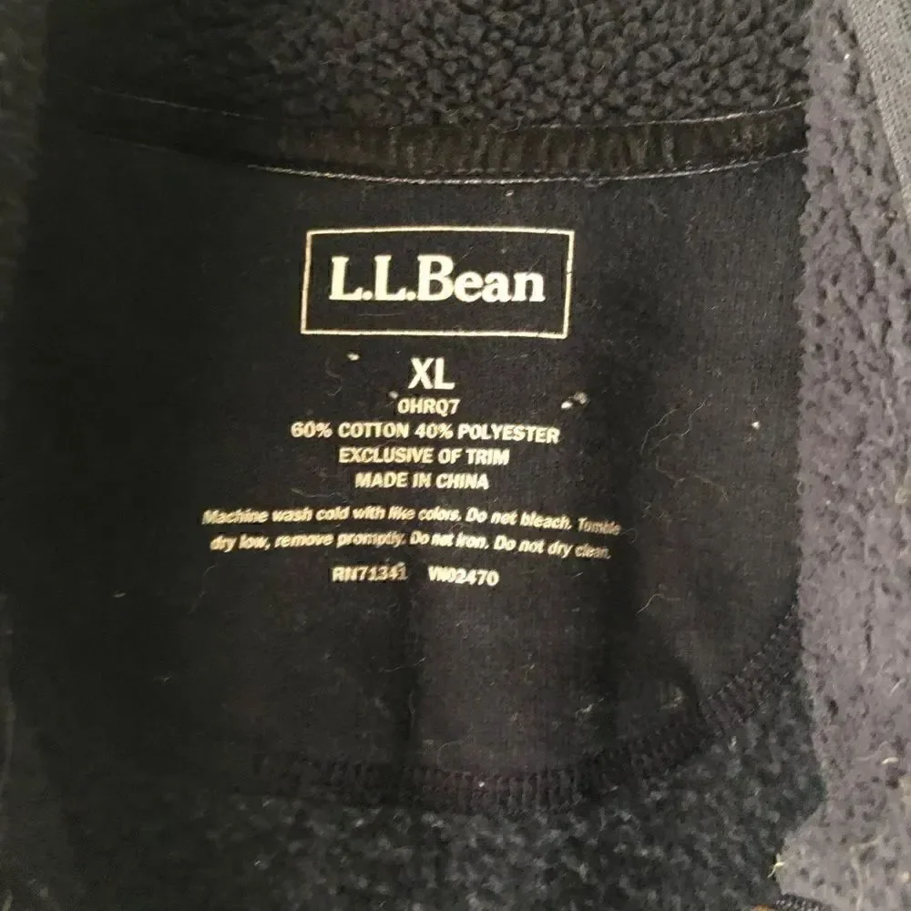 LL Bean Fleece lined jacket with pockets